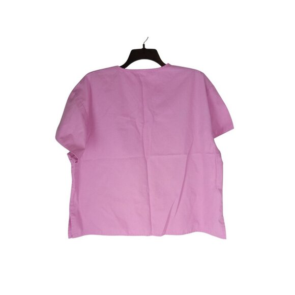 Lot Of 2 Mixed Brands Women's V Neck Multicolor,  Pink Scrub Tops Size L - Picture 11 of 16